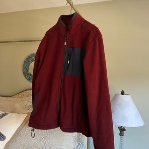 Men’s Burgundy  Sonoma Fleece. Full Zip Size L. New never worn